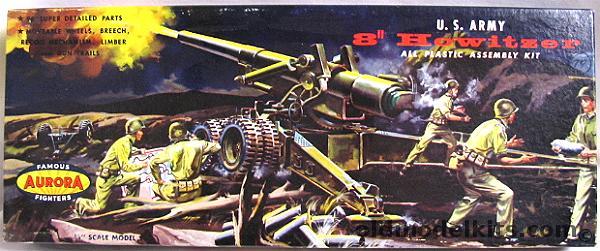 Aurora 1/48 US Army 8 inch Howitzer, 307-79 plastic model kit